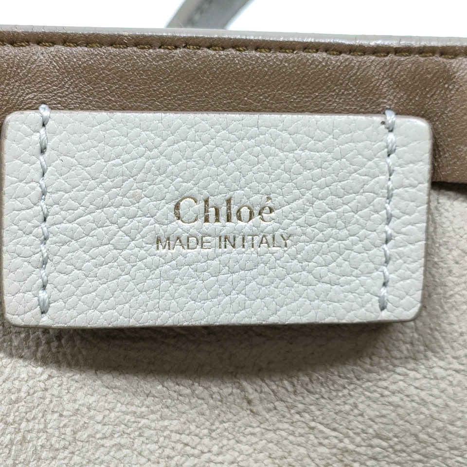 CHLOE PARIS. Phoebe Philo Gray Leather Shoulder Bag / Tote Bag