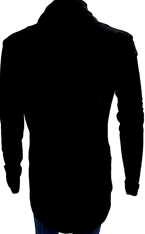 Helmut Lang NY. Black Wool Asymmetric Knit Jacket Black