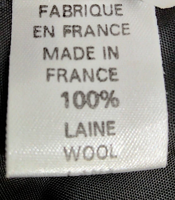 CELINE PARIS. Black Wool Skirt with Goldplated Hardware