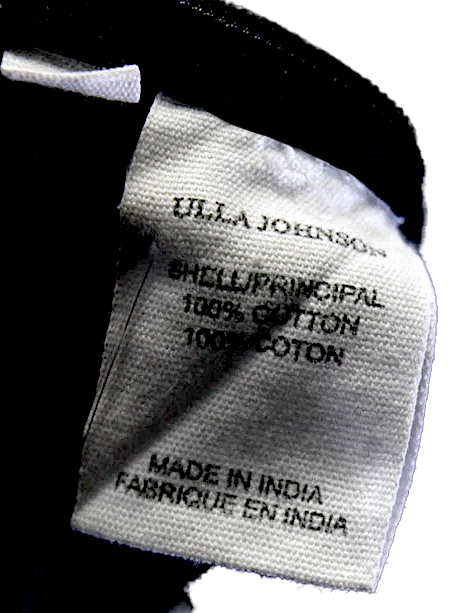 Ulla Johnson Black Cotton High Rise Belted Wide Leg Pants