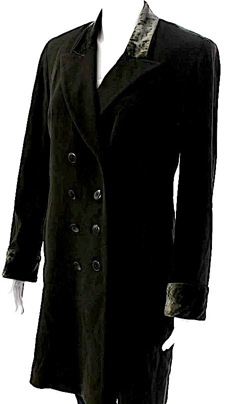 Donna Karan New York Wool Double Breasted Pointed Lapel Jacket