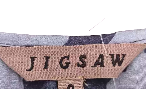 Jigsaw London UK. Blue Floral 00% Viscose Sleeveless Maxi Dress