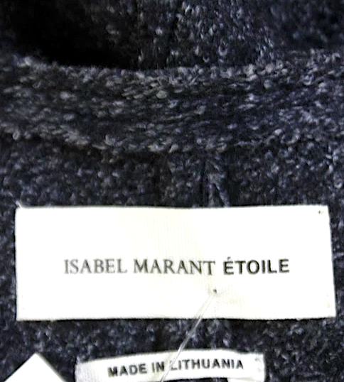 Isabel Marant Etoile Paris. Blue Knit Double Pocket Short Jacket