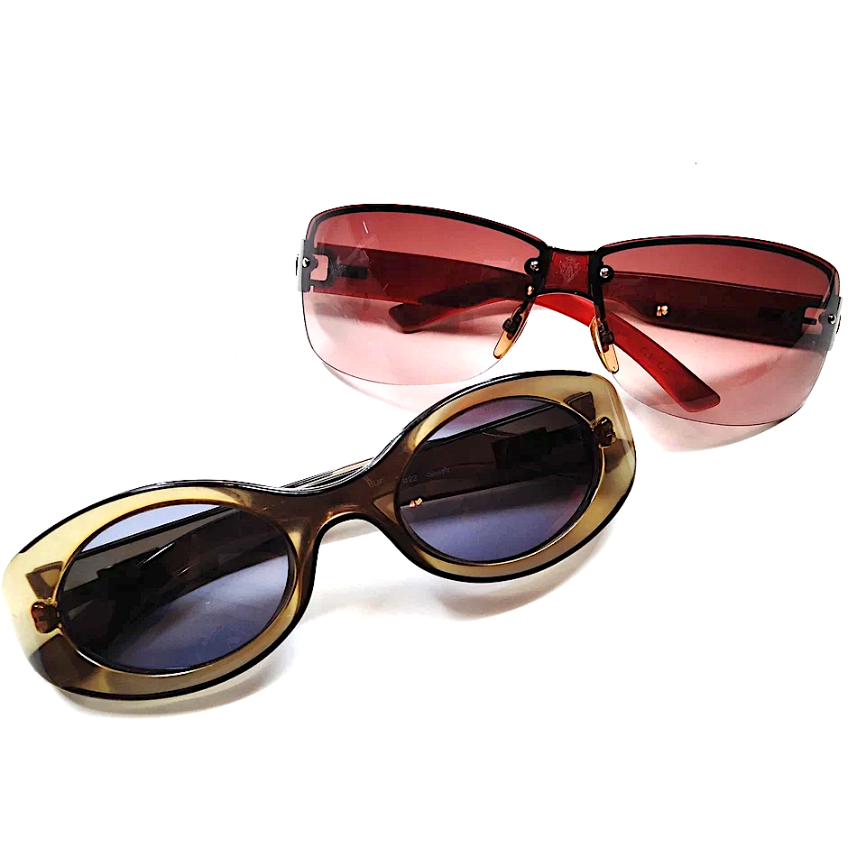 Gucci Italy. Vintage Acetate Bordeaux/Green Colors Sunglasses Sold Separately 250/350