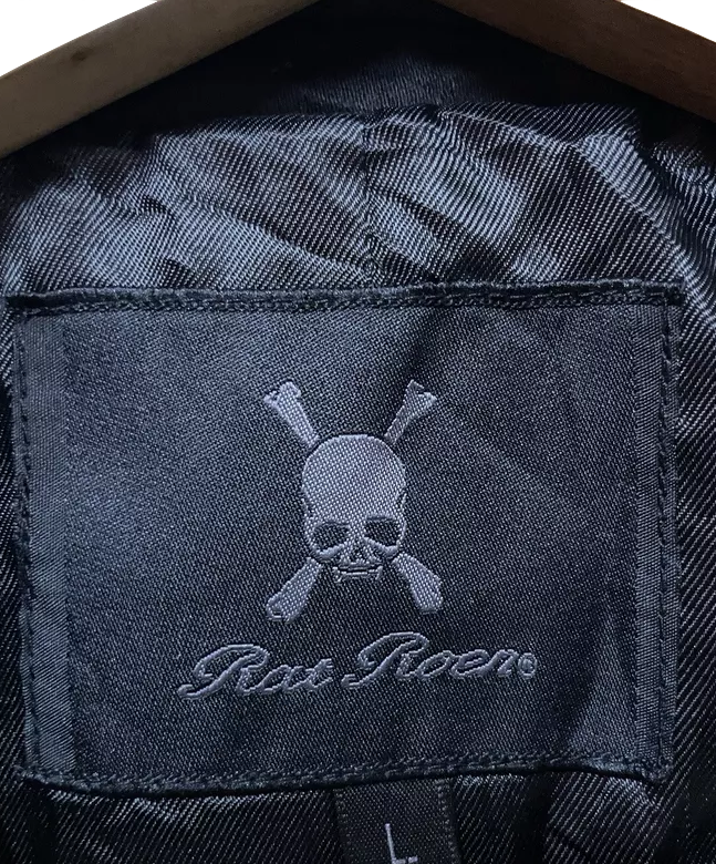 Roen By Hiromu Takahara Japan Designer Skull Logo Super Black Trench Coat