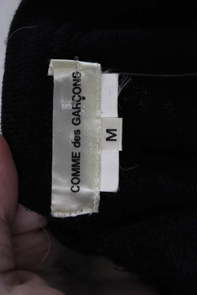 Comme Des Garcons Japan. Dark Blue Long Sleeve Maxi Wool Sweater Dress