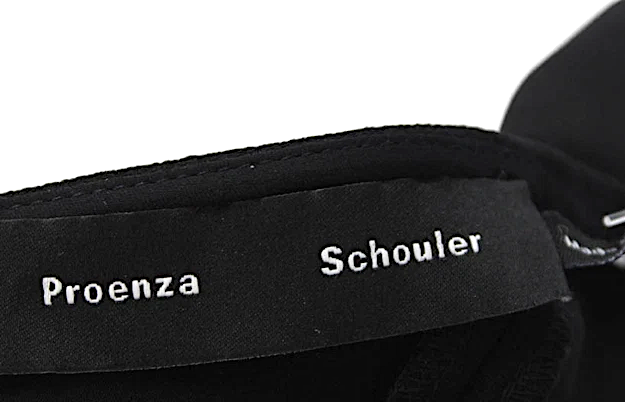 Proenza Schouler NYC. Black Acetate BodyCon Zippered Pleated Sleeveless Midi Dress