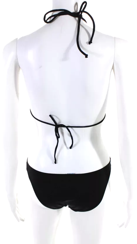 Kiwi Saint-Tropez NEW. NWT. Black Melly Savane Triangle Bikini Swimsuit Size 1