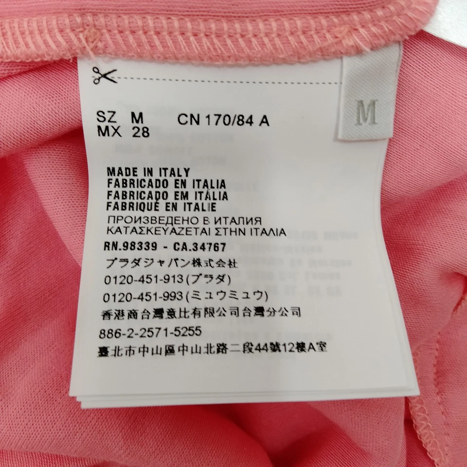 Miu Miu Italy. Pink Cotton Zipper Front Mini Dress