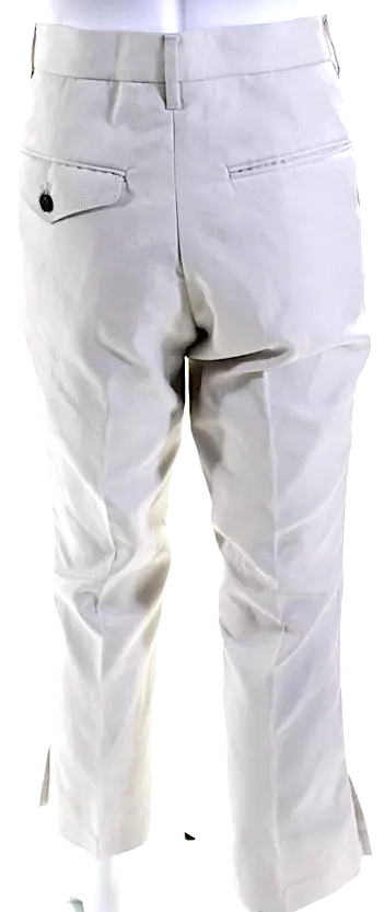 Toga Pulla Japan. Light Beige Creased High Rise Pants