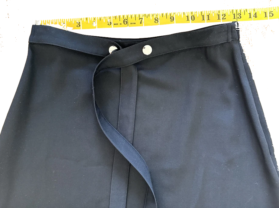 Viden NWT. Black Pure Wool A-Line Skirt