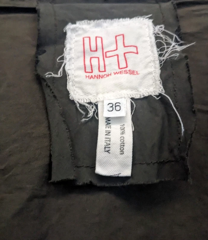 Hannoh Wessel ITALY. Dark olive Cotton Midi Flare Dress