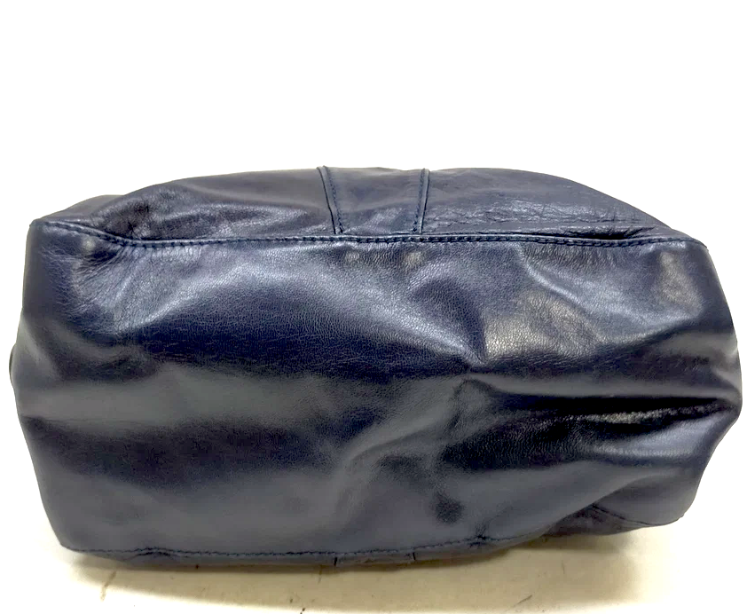Fendi Italy. Distressed Navy Blue Leather Hand Bag