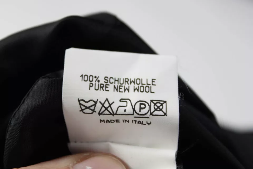 Jil Sander Black Wool Collared Buttoned Long Sleeve Blouse Top