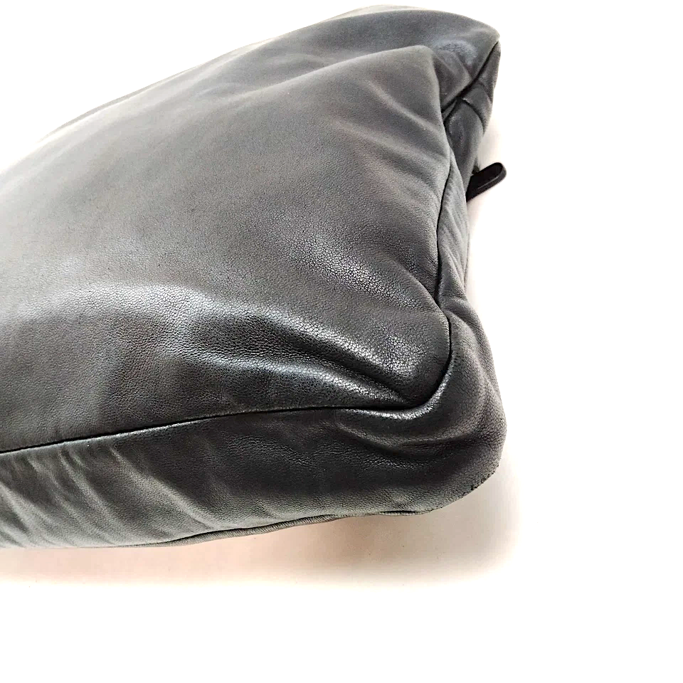 Miu Miu Italy. Black Leather Combo Clutch/ Shoulder Bag / Hand Bag