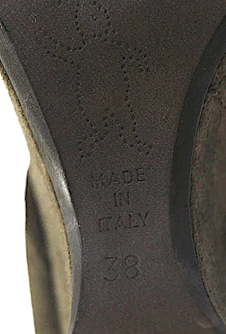 Marni Italy. Grey/Green Suede Buckled Ankle Strap Platform Heel Sandals Size 8