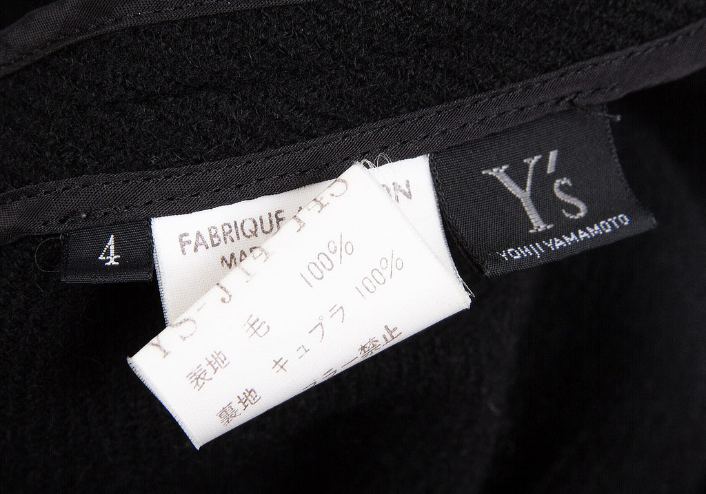 Yohji Yamamoto Japan. Y's Snap Button Black Wool Knit Jacket