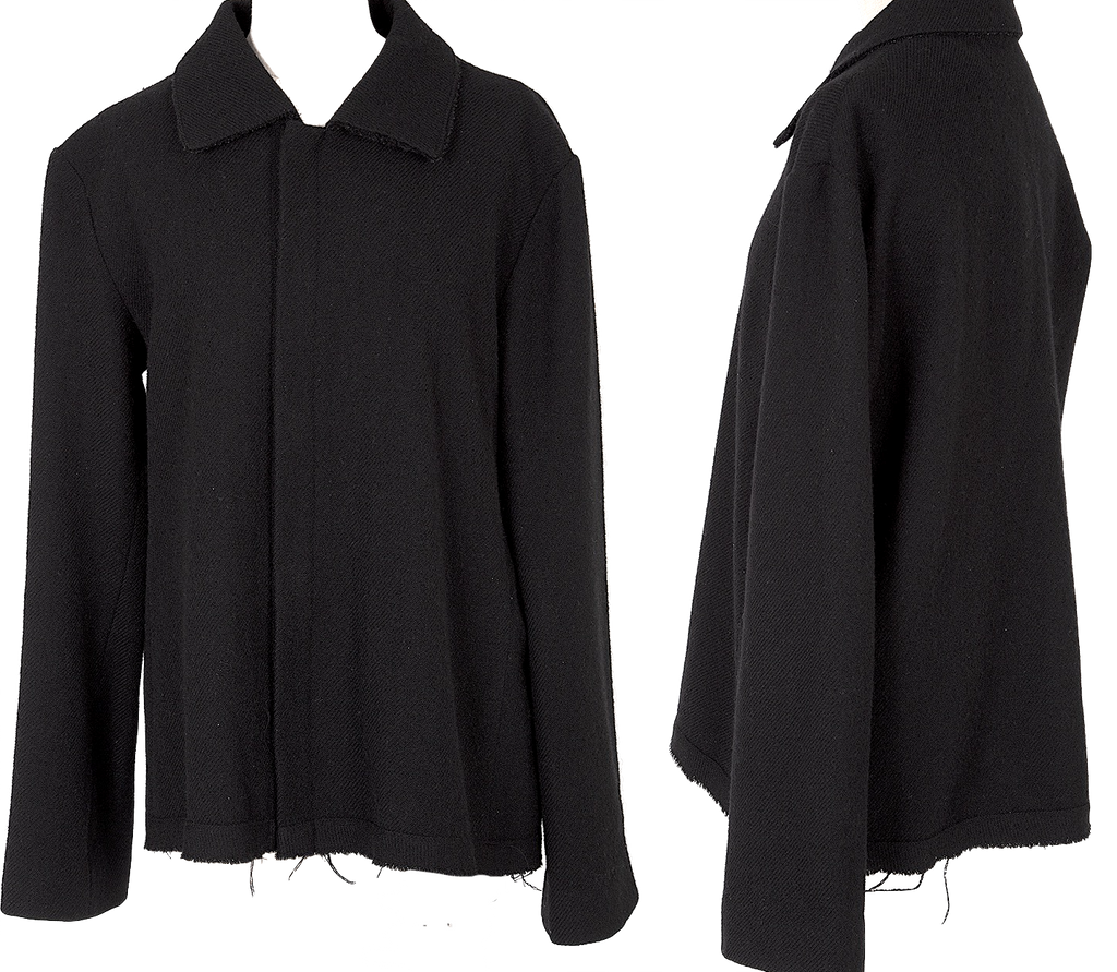 Yohji Yamamoto Japan. Y's Snap Button Black Wool Knit Jacket