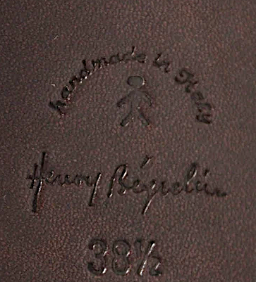 HHenry Beguelin Paris. Handmade Brown Suede Embossed Lace Up Over Knee Boots Shoes Sz 8.5