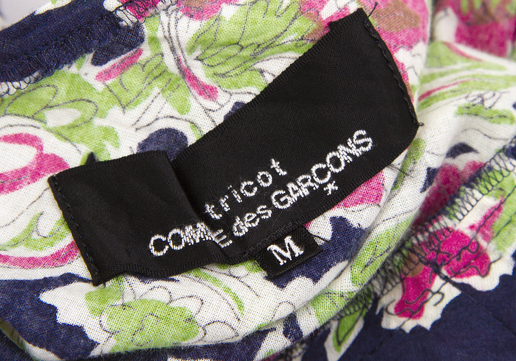 COMME des GARCONS Japan. Tricot. Multi-Color Floral Cotton Camisole