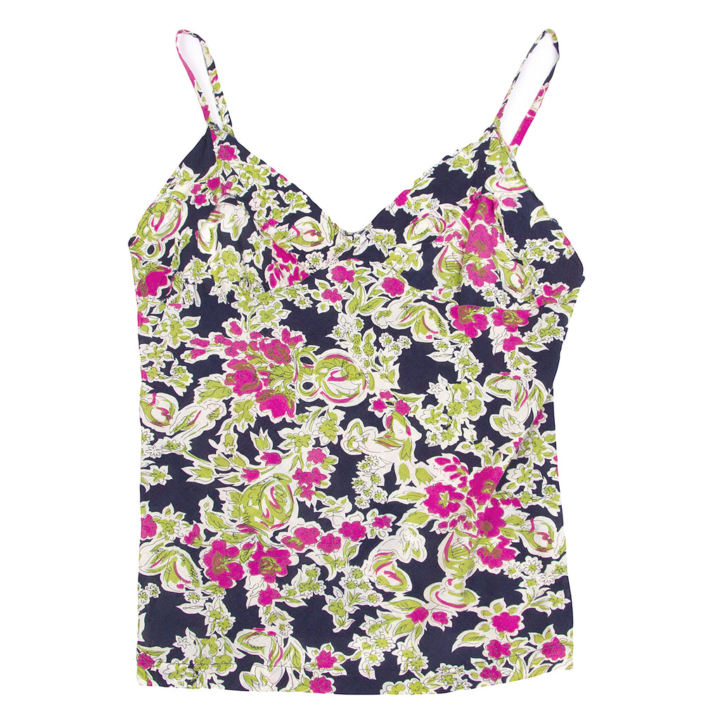 COMME des GARCONS Japan. Tricot. Multi-Color Floral Cotton Camisole