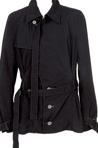 Yohji Yamamoto Japan. + NOIR Black Draped Neck Pocket Design Top