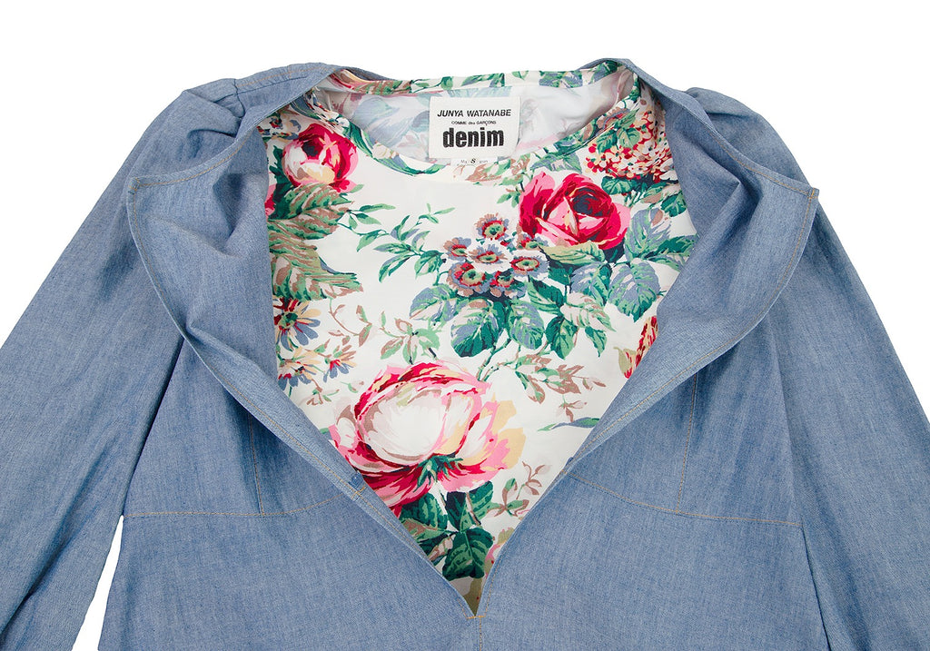 Comme des Garcons Japan. JUNYA WATANABE Blue Denim Layered Dress