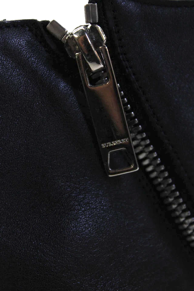 Burberry UK. Black Textured :Leather Zip Casual Booties Black Size EUR 38