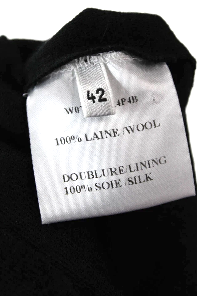 Lanvin Paris. Black Wool Two Button Lightweight Jacket