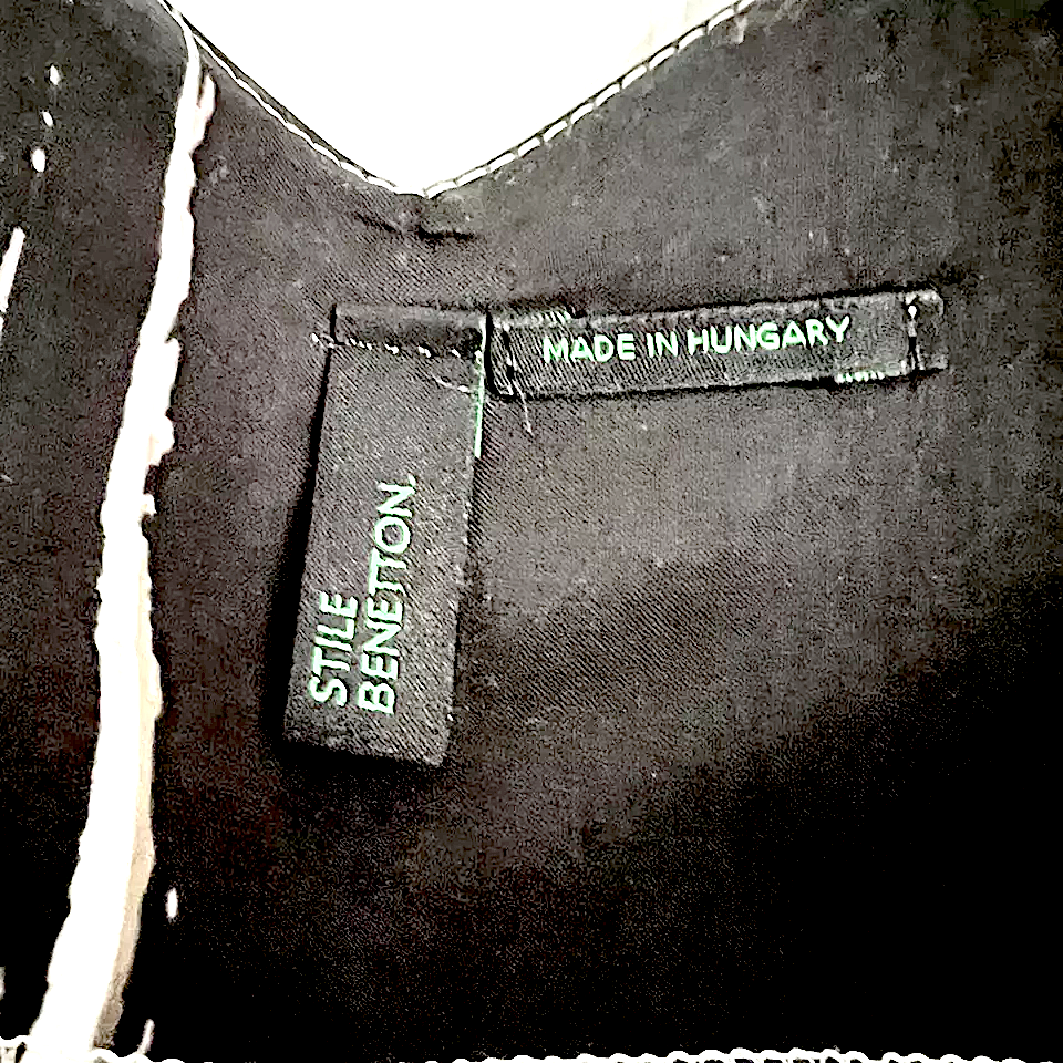 Benetton Vintage Print Sleeveless Belted Flare A Line Dress