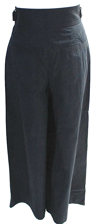 Ulla Johnson Black Cotton High Rise Belted Wide Leg Pants