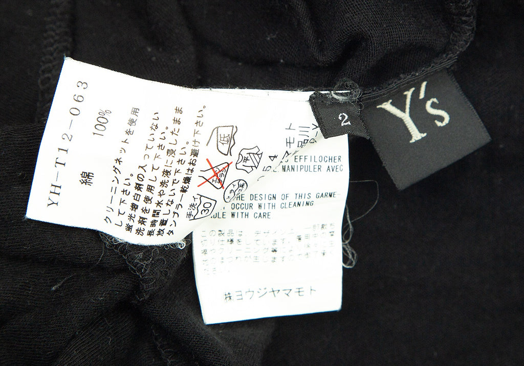 Yohji Yamamoto Japan. Y's Switched Design Black Seamed Shirt