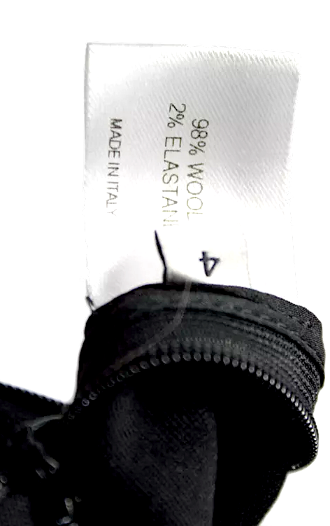 Proenza Schouler NY. Black Wool Mid Rise Cropped Wide Leg Pants