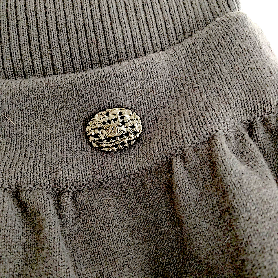 Chanel Paris. Grey Wool, Cashmere Dress