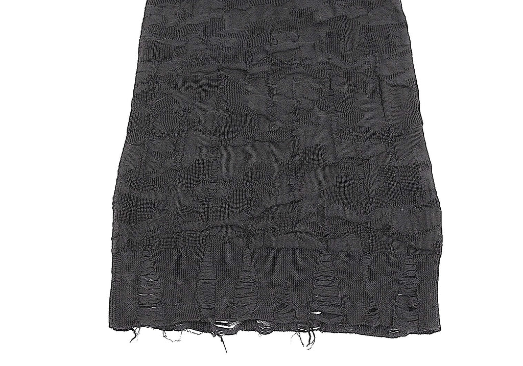 COMME des GARCONS JAPAN. JUNYA WATANABE Black Crash Knit Dress