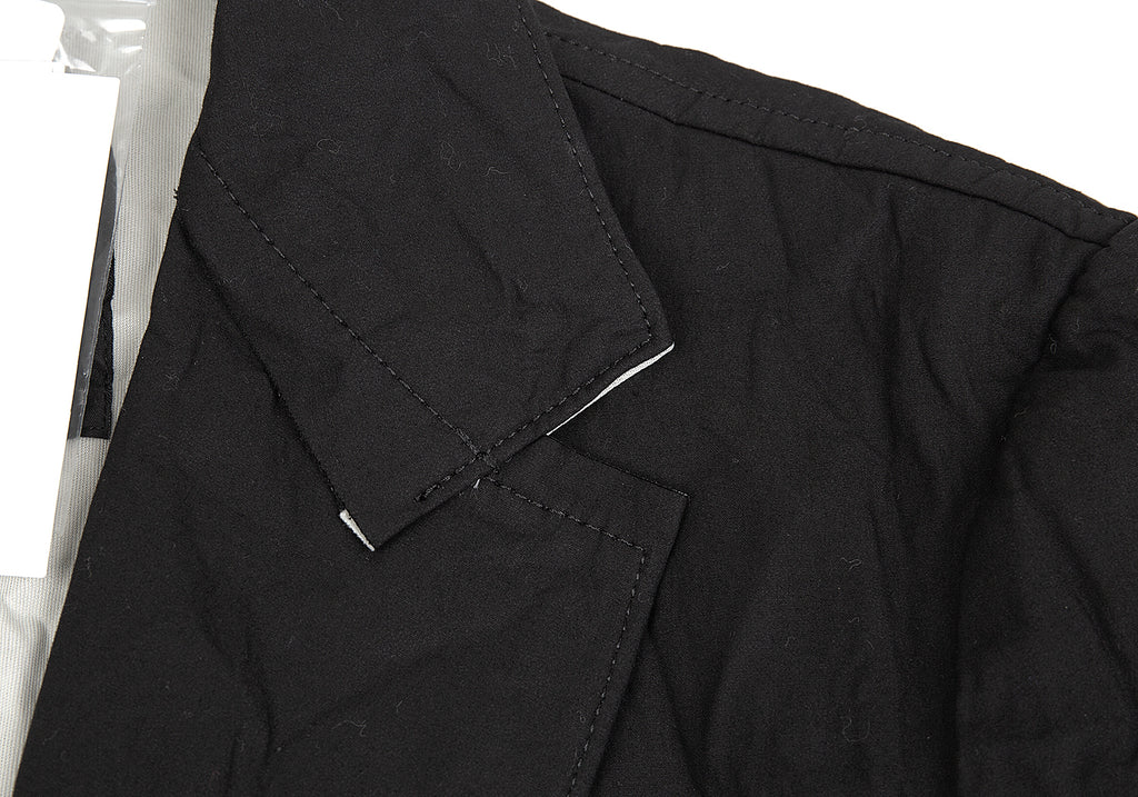 Yohji Yamamoto Japan. Y's Black Cotton Wrinkled Long Jacket