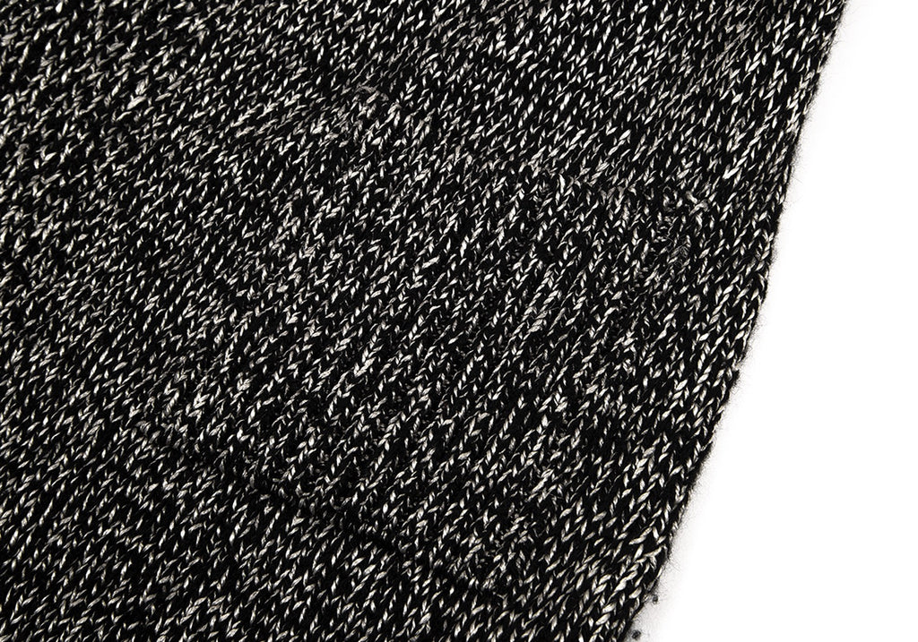 Yohji Yamamoto FEMME. Japan. RAGNE KIKAS. Black, Silver Rayon/Wool Cardigan Jacket/Sweater