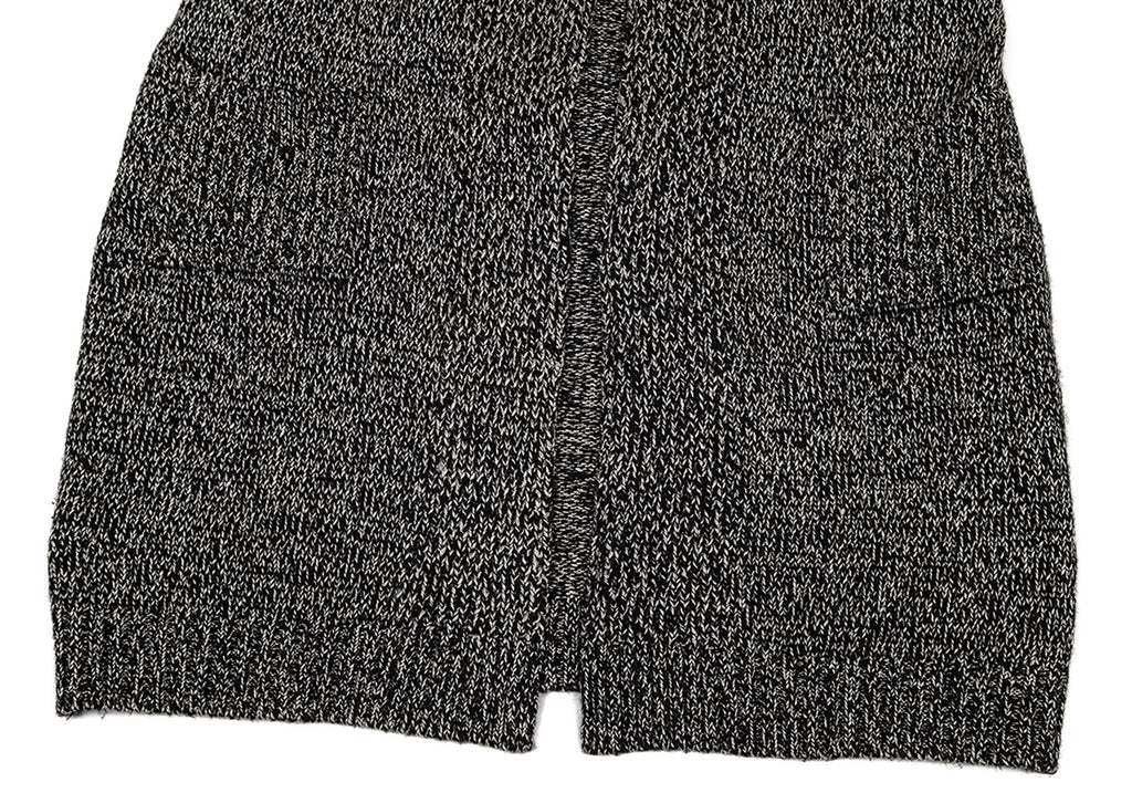 Yohji Yamamoto FEMME. Japan. RAGNE KIKAS. Black, Silver Rayon/Wool Cardigan Jacket/Sweater