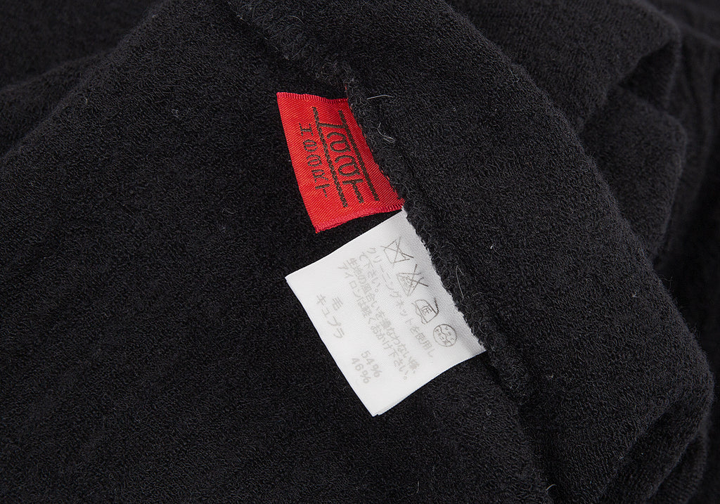 Issey Miyake Japan. HaaT Design Black Woven Wool Knit Sweater