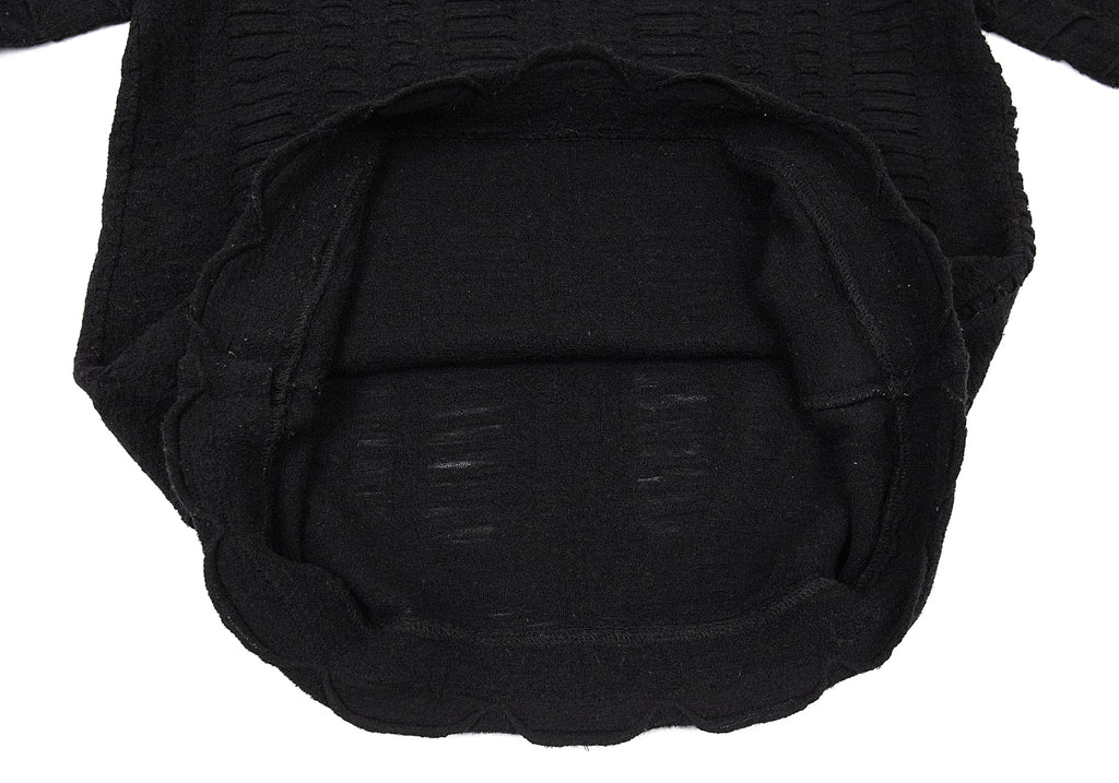 Issey Miyake Japan. HaaT Design Black Woven Wool Knit Sweater