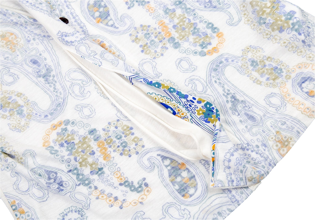 YOHJI YAMAMOTO JAPAN. Y's Tencel Paisley Printed Cardigan