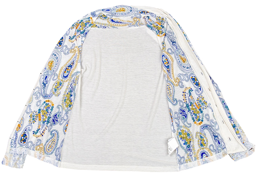 YOHJI YAMAMOTO JAPAN. Y's Tencel Paisley Printed Cardigan