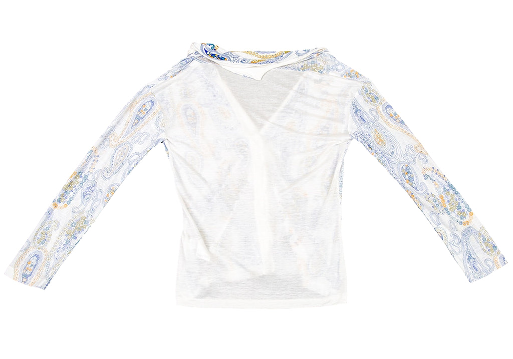 YOHJI YAMAMOTO JAPAN. Y's Tencel Paisley Printed Cardigan