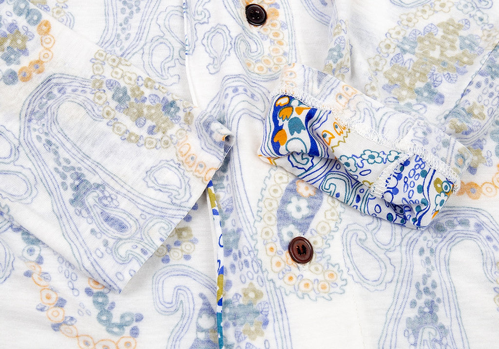 YOHJI YAMAMOTO JAPAN. Y's Tencel Paisley Printed Cardigan