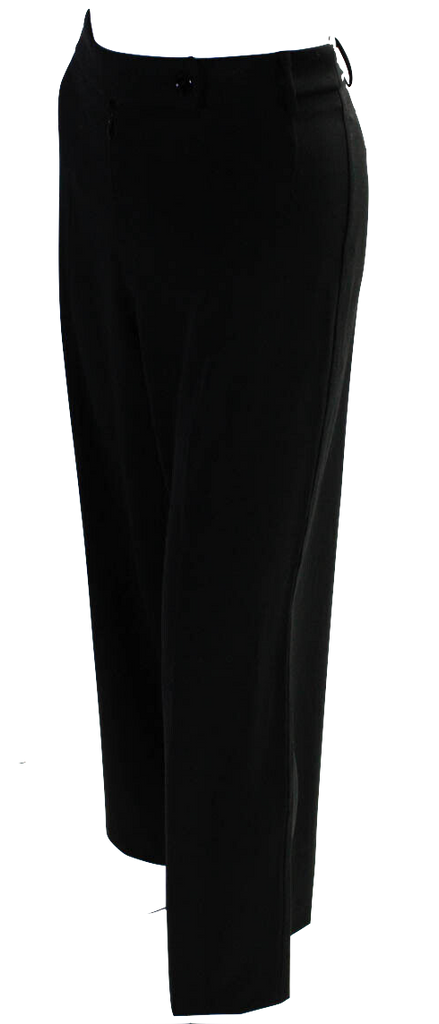Gaultier Paris. "Fuzzi Line" Black Fuzzi Pleated High-Waist Dress Pants
