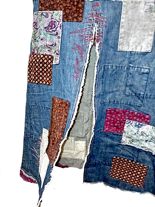 HYSTERIC GLAMOUR JAPAN. "KINKY" Patchwork Denim Skirt