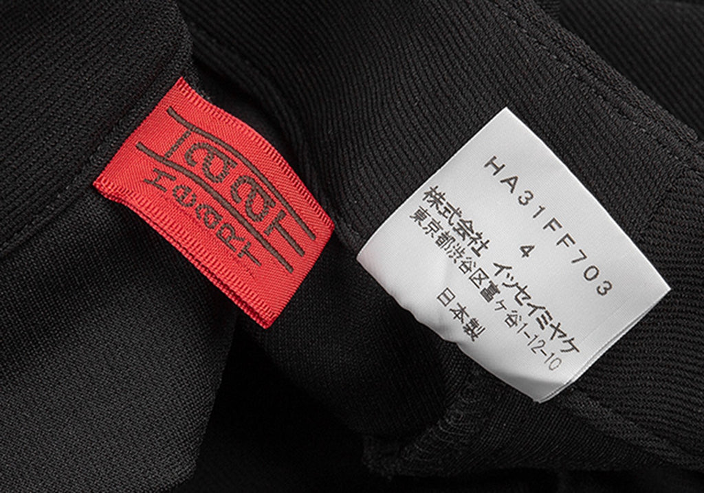 Issey Miyake Japan. HaaT Hem Zip Design Black Stretch Pants