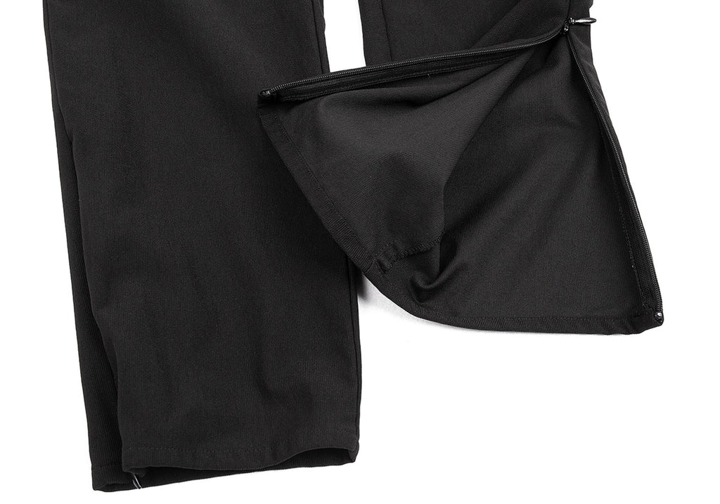 Issey Miyake Japan. HaaT Hem Zip Design Black Stretch Pants