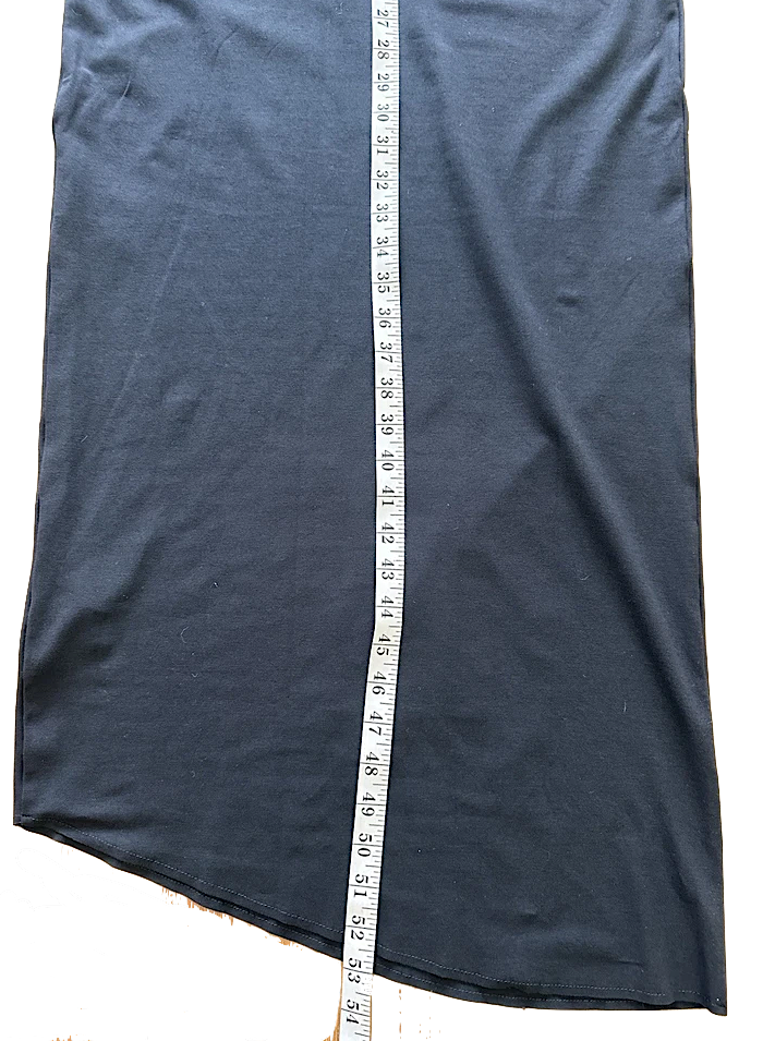 Nostrasantissima Italy. NEW. Black Cotton Maxi Tank Asymmetrical Dress