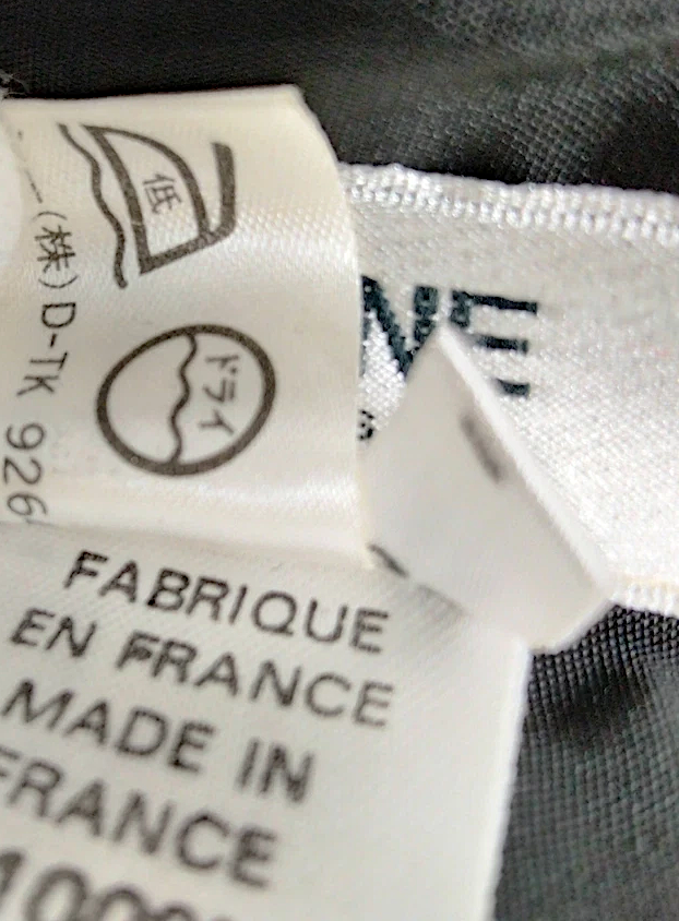 CELINE PARIS. Black Wool Skirt with Goldplated Hardware